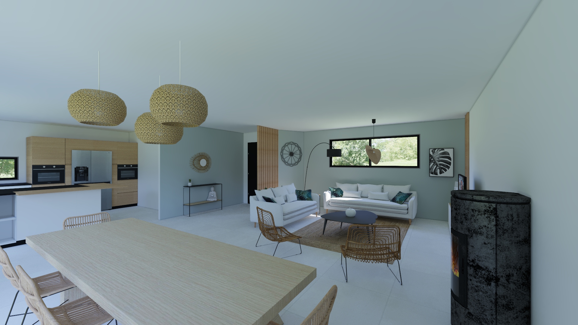 Aménagement et déco Pièce de vie cocooning - L'Atelier d'Angélique