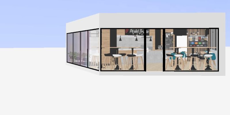 Plan 3D aménagement restaurant