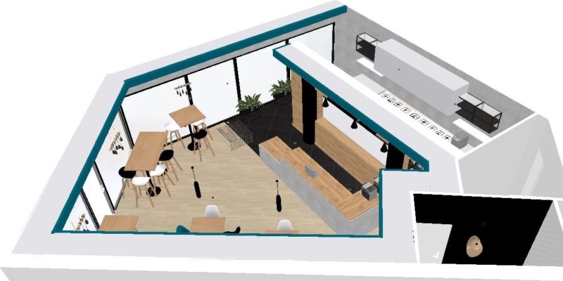 Plan 3D aménagement restaurant